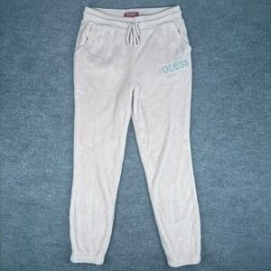 GUESS Trendy Y2K Light Pink Sweatpants Joggers Women's Size S Elastic Drawstring